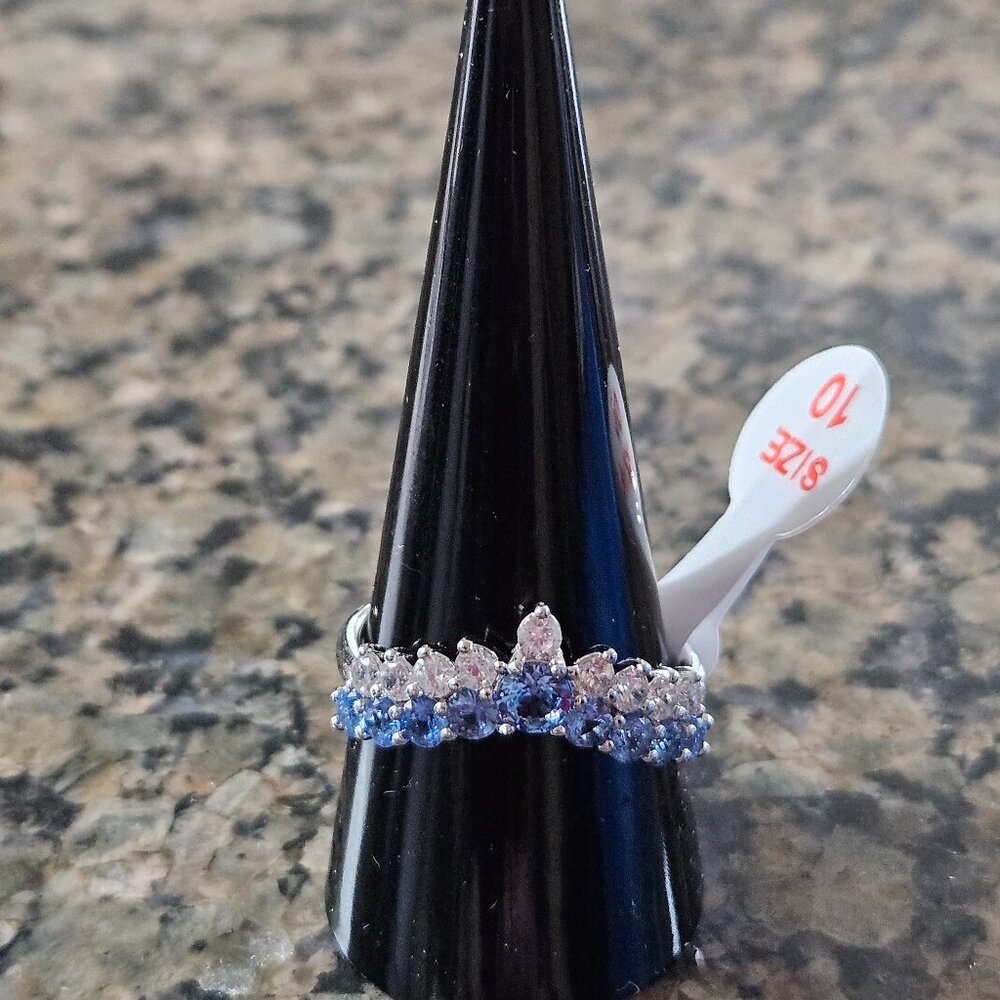 Bomb Party RBP5947 "Call Me Charming" Aqua Blue Spinel Sz 10